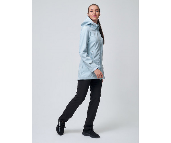 Костюм женский  голубого цвета 02037Gl