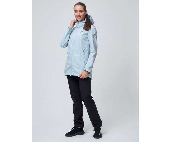 Костюм женский  голубого цвета 02037Gl