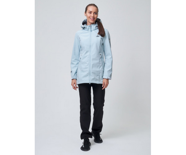 Костюм женский  голубого цвета 02037Gl