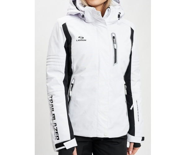 Горнолыжная куртка женская белого цвета 77034Bl