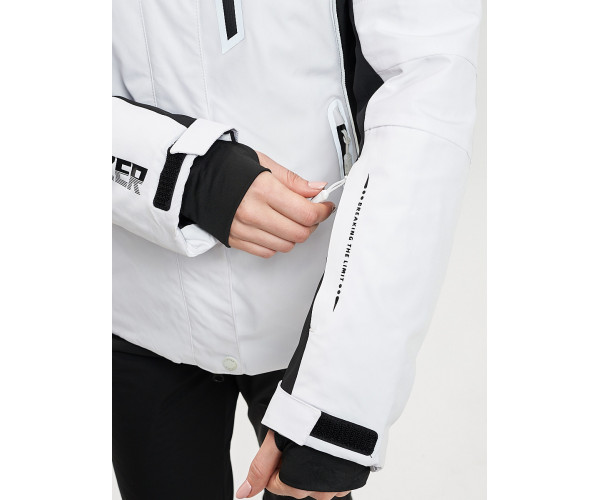 Горнолыжная куртка женская белого цвета 77034Bl