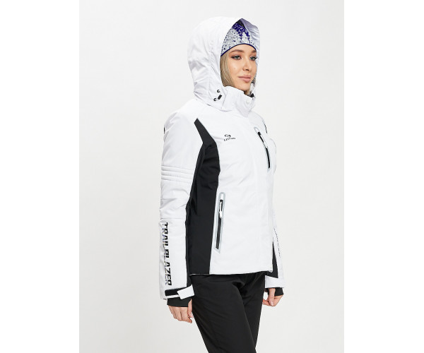 Горнолыжная куртка женская белого цвета 77034Bl