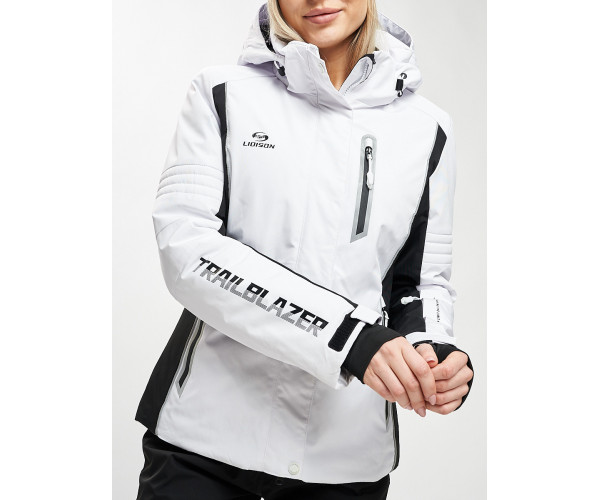 Горнолыжная куртка женская белого цвета 77034Bl