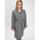 Пальто демисезонное серого цвета 42121Sr