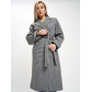 Пальто демисезонное серого цвета 42121Sr
