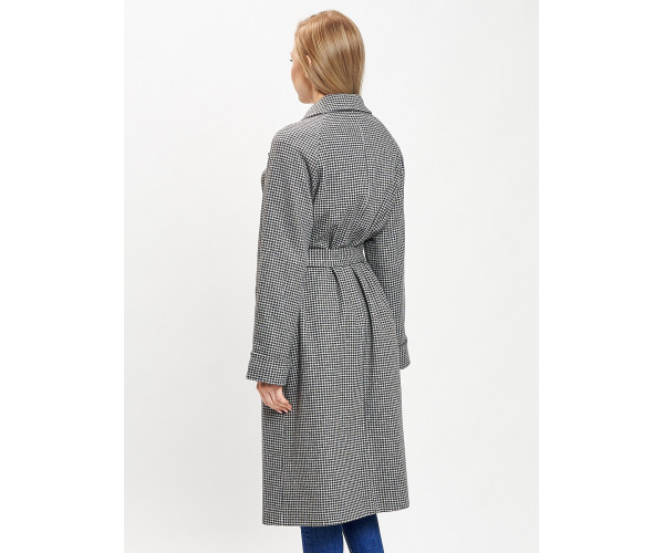 Пальто демисезонное серого цвета 42121Sr