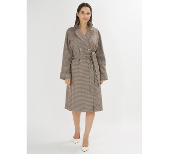 Пальто демисезонное темно-коричневого цвета 42121TK