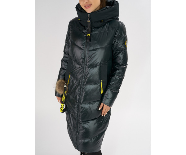 Куртка зимняя темно-зеленого цвета 72169TZ