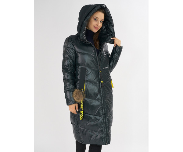 Куртка зимняя темно-зеленого цвета 72169TZ