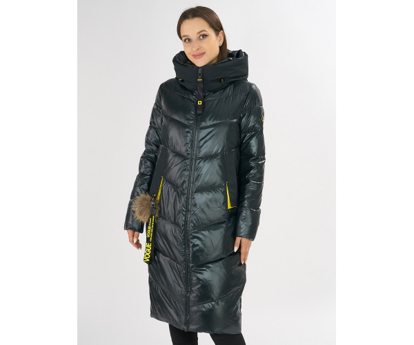 Куртка зимняя темно-зеленого цвета 72169TZ