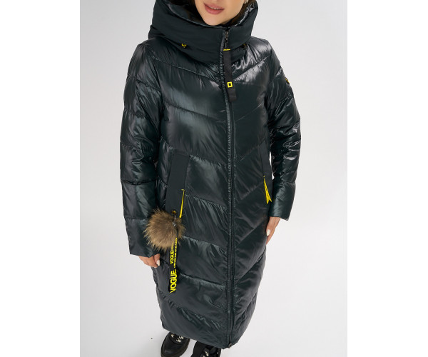 Куртка зимняя темно-зеленого цвета 72169TZ