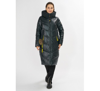 Куртка зимняя темно-зеленого цвета 72169TZ