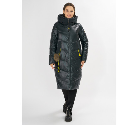 Куртка зимняя темно-зеленого цвета 72169TZ