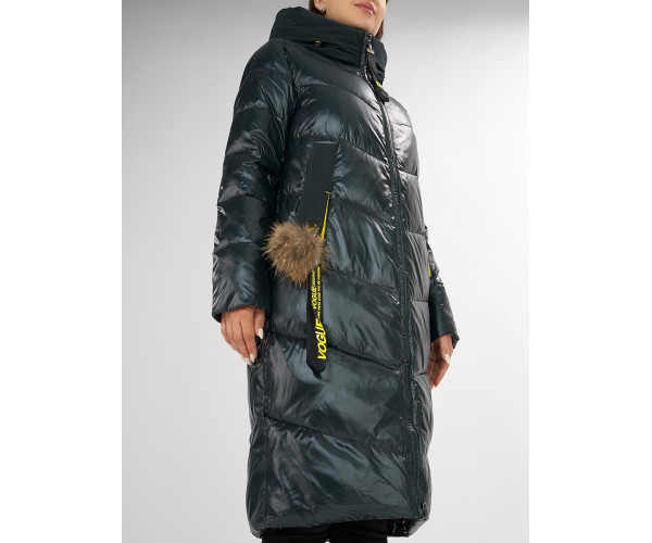 Куртка зимняя темно-зеленого цвета 72169TZ