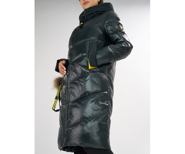 Куртка зимняя темно-зеленого цвета 72169TZ