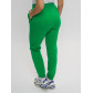 Джоггеры женские на флисе зимние зеленого цвета 1097Z
