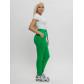 Джоггеры женские на флисе зимние зеленого цвета 1097Z