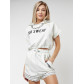 Костюм шорты и топ белого цвета 21117Bl