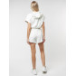 Костюм шорты и топ белого цвета 21117Bl