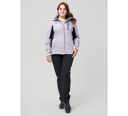 Костюм женский  большого размера серого цвета 02036-1Sr