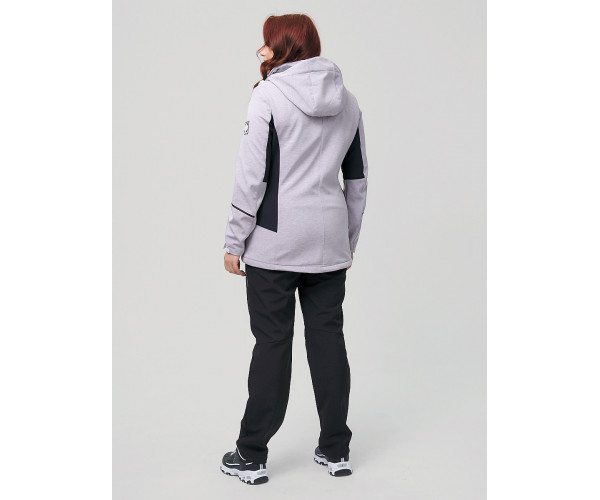 Костюм женский  большого размера серого цвета 02036-1Sr