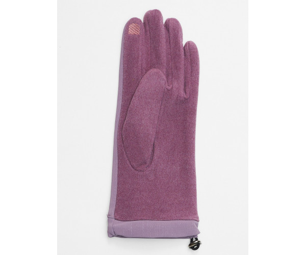Классические перчатки демисезонные женские фиолетового цвета 610F