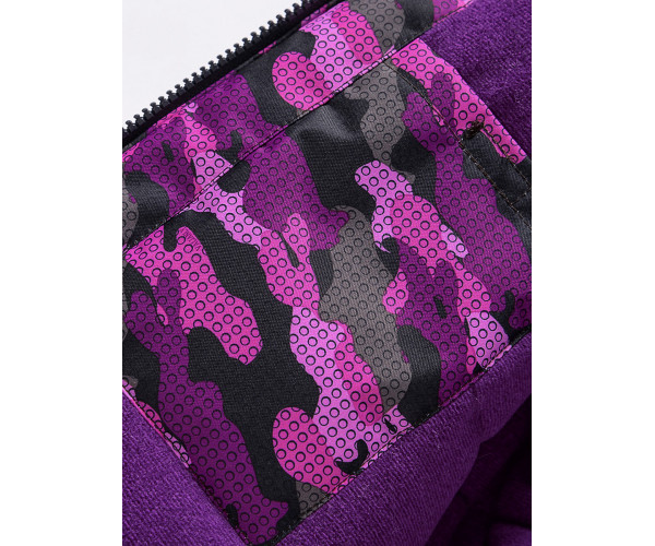 Горнолыжный костюм Valianly для девочки темно-фиолетового цвета 9016TF