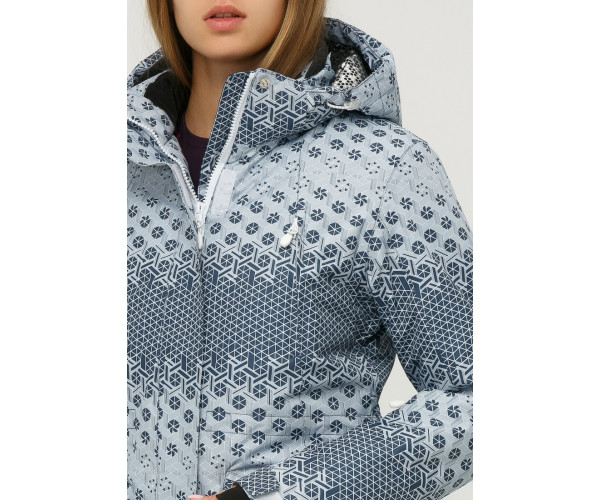 Женская зимняя горнолыжная куртка серого цвета 1810Sr