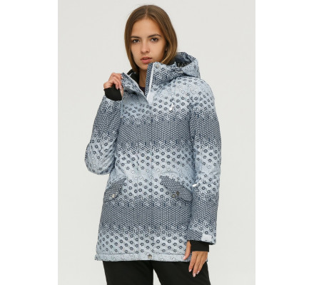 Женская зимняя горнолыжная куртка серого цвета 1810Sr