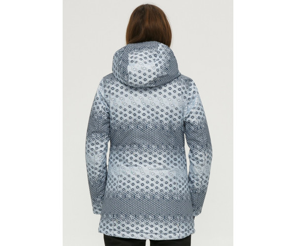 Женская зимняя горнолыжная куртка серого цвета 1810Sr