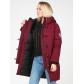 Женская зимняя парка бордового цвета 1806Bo