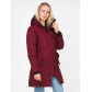 Женская зимняя парка бордового цвета 1806Bo