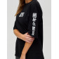 Женские футболки с надписями черного цвета 76017Ch