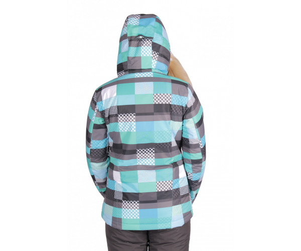 Женский зимний костюм горнолыжный бирюзового цвета 01784Br