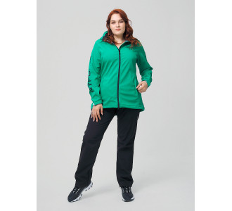 Костюм женский  большого размера зеленого цвета 02003Z