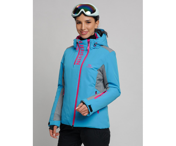 Горнолыжная куртка женская синего цвета 77033S