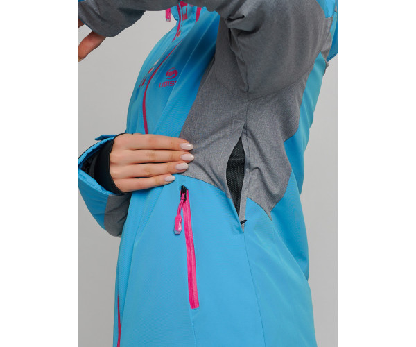 Горнолыжная куртка женская синего цвета 77033S