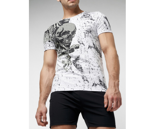 Подростковая футболка белого цвета 220035Bl