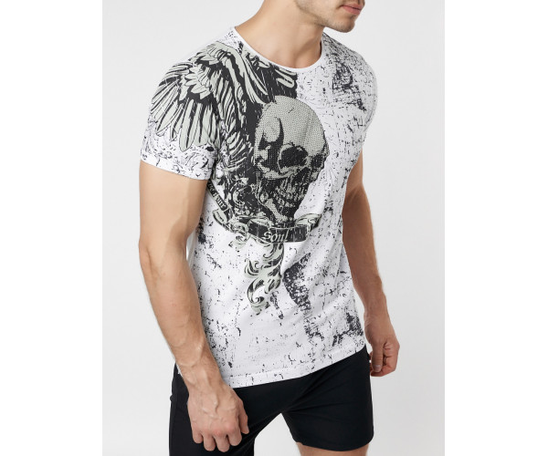 Подростковая футболка белого цвета 220035Bl