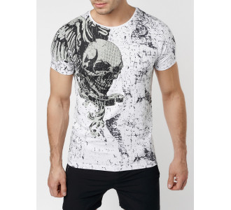 Подростковая футболка белого цвета 220035Bl