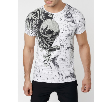 Подростковая футболка белого цвета 220035Bl