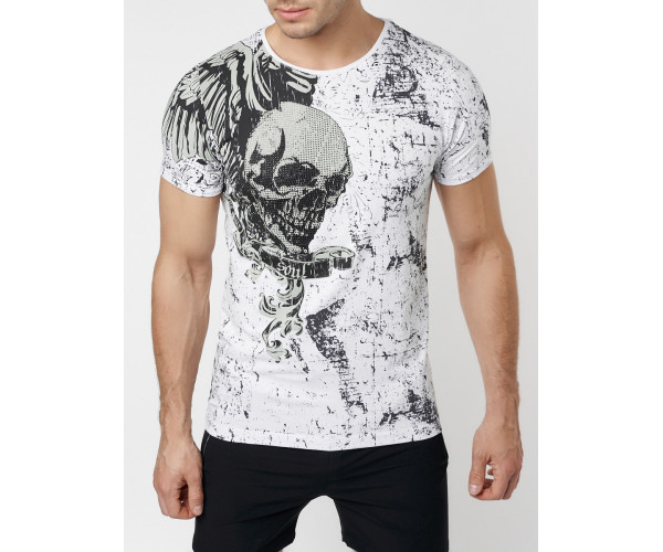 Подростковая футболка белого цвета 220035Bl