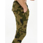 Трикотажные брюки зауженные камуфляжного цвета 227001Kf