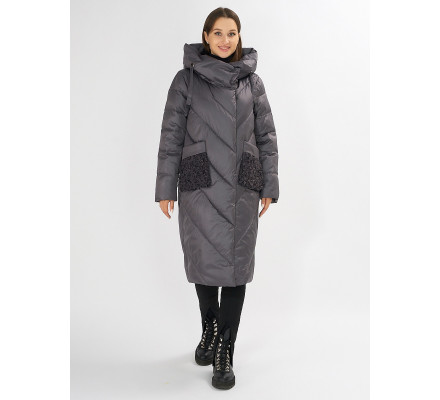 Куртка зимняя темно-серого цвета 72185TC