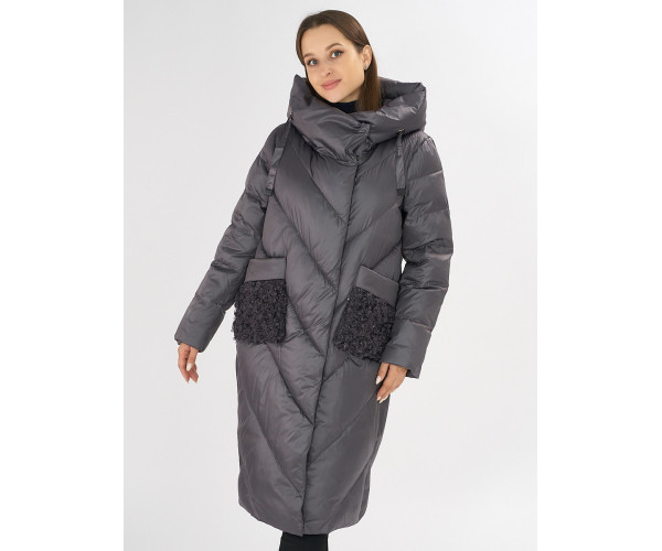 Куртка зимняя темно-серого цвета 72185TC
