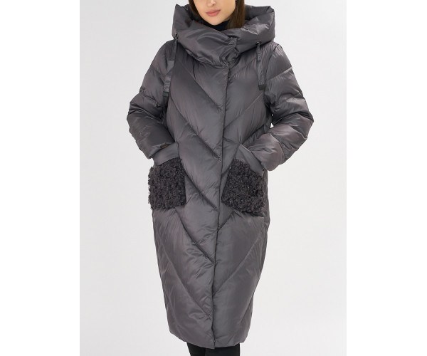 Куртка зимняя темно-серого цвета 72185TC