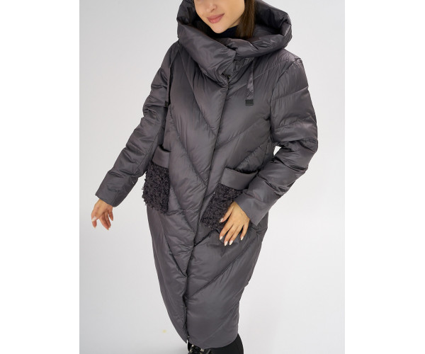 Куртка зимняя темно-серого цвета 72185TC