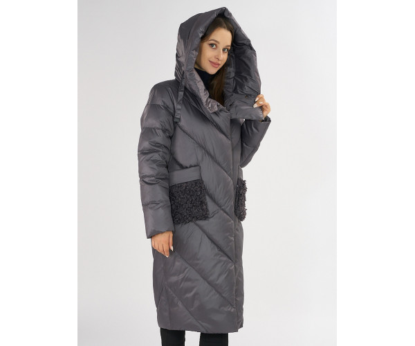 Куртка зимняя темно-серого цвета 72185TC
