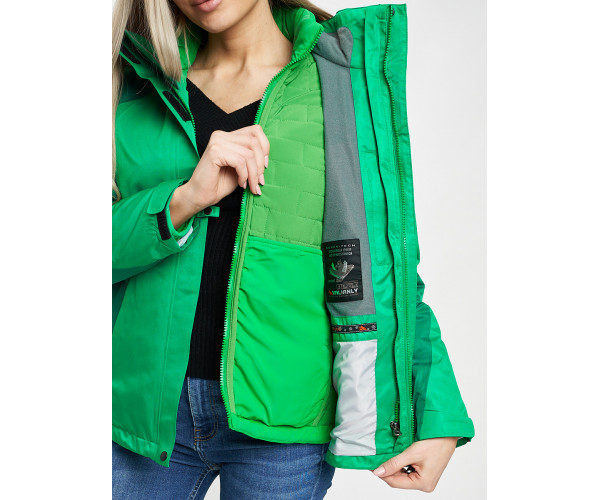 Куртка демисезонная 3 в 1 зеленого цвета 33213Z