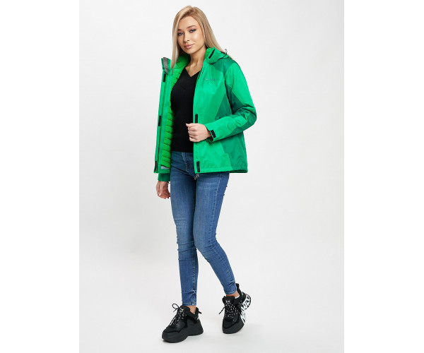 Куртка демисезонная 3 в 1 зеленого цвета 33213Z